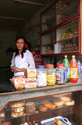 photo of shop girl in Nepalese mountain village