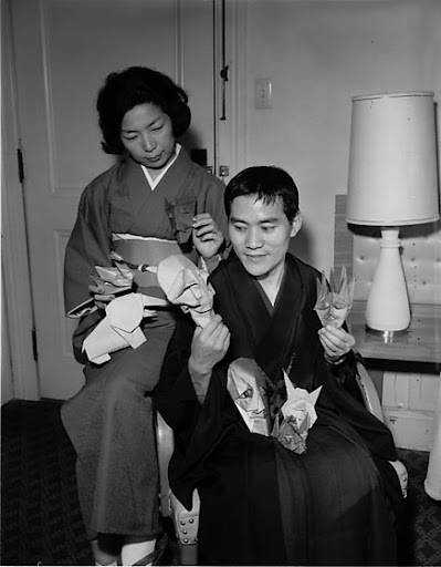 Mestre Toyoaki Kawai e sua esposa, Atsuko, 1965