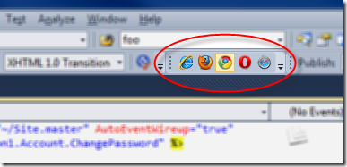 Default Browser Switcher toolbar