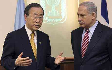 Benjamin Netanyahu and Ban Ki-moon