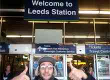 Benji Lanyado at Leeds station
