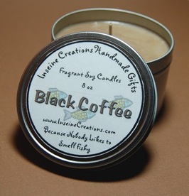 black coffee candle