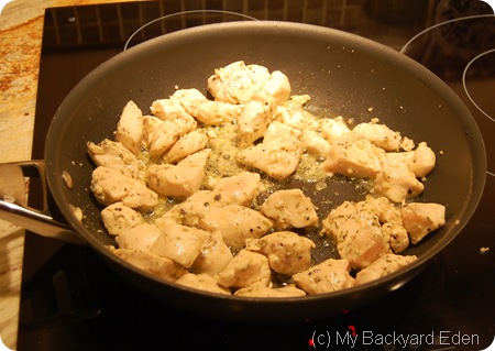 Saute Chicken and Seasonings Saute Chicken and Seasonings
