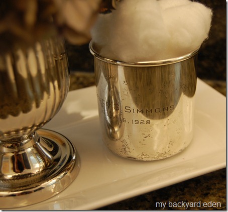 silver baby cup