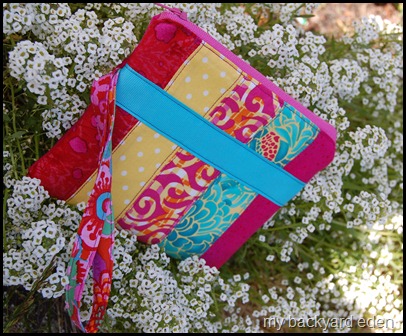 patchwork wristlet