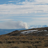 There was a large fire south of Mono Lake, east of Lee Vining.