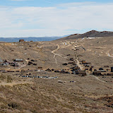 Bodie, CA comes into view.  Only about 10% of the town remains after two fires.