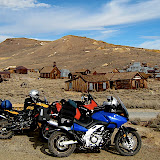 Shortly after this picture was taken, we were kicked out of Bodie by an over zealous park ranger.  He was unhappy with where we parked.