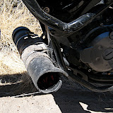 Ouch!  Dammit!  I spent a lot of time building that tool tube.  The big rock did me no favors.  Needless to say, I didn't take any pictures through the "terrible" section.  I was too busy trying not to crash into rocks / bushes / ruts or because of deep sand.