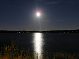 Moonlight over lake Virginia.