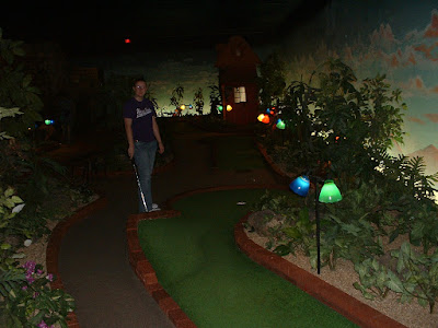 Indoor mini-golf.  Fun, but I recommend one of the 17 outdoor mini golf courses (unless its snowing).