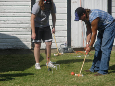 Opening turns of the Duncan Invitational Croquette Tournament.