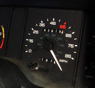 We made great time at almost 100 MPH.  Okay, Andreas speedometer is just wiggin, it was more like 75 MPH.  Still made good time!