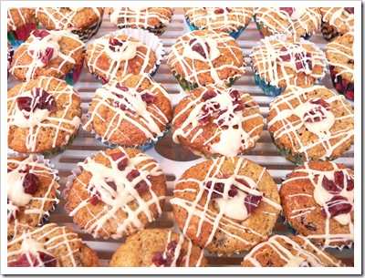 Cranberry & White chocolate muffins