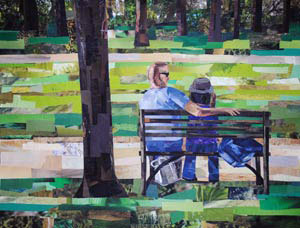 Leisure Day by collage artist Megan Coyle