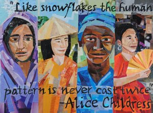 Snowflakes by collage artist Megan Coyle
