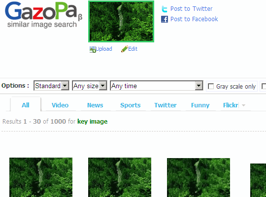 Search For Similar Images Using Gazopa
