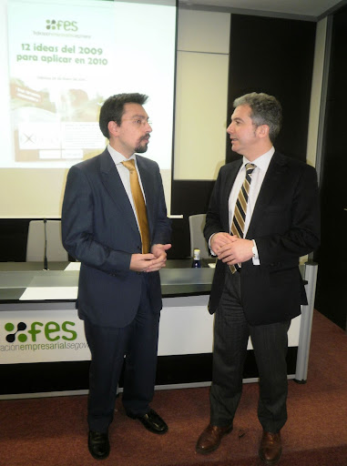 Prudencio Herrero y Pedro Palomo, Director de EXECyL y Presidente de la FES
