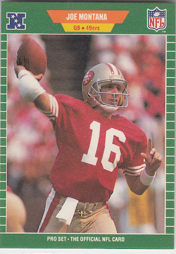 1990 Topps Joe Montana Football Card #1 Record Breaker