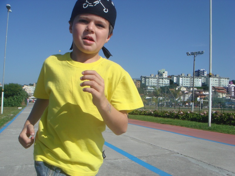 Natan, correndo em Floripa
