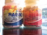 Colourful chewing gum!