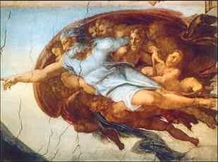 Image of The Creation of the Man - God Almighty - Michelangelo