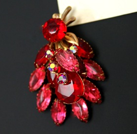 red brooch