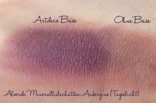 Alverde Minerallidschatten Aubergine Swatch