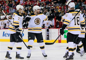 Bruins celebrate Johnny Boychuk's goal