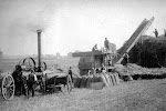 Nathaniel Humfrey (centre) threshing at Upton, c1880 Nathaniel Humfrey (centre) threshing at Upton, c1880