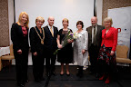 (from left) Claire Byrne, Lord Mayor of Dublin Councillor Eibhlin Byrne, Minister Pat Carey, Overall National Awardee Marie Carroll, Elaine Bradley CEO of Volunteering Ireland, Fergus Finlay, MEP Marian Harkin