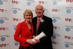 MEP Marian Harkin with Brian Mooney, awardee in the Community category from IRD Kiltimagh LTD, Mayo.