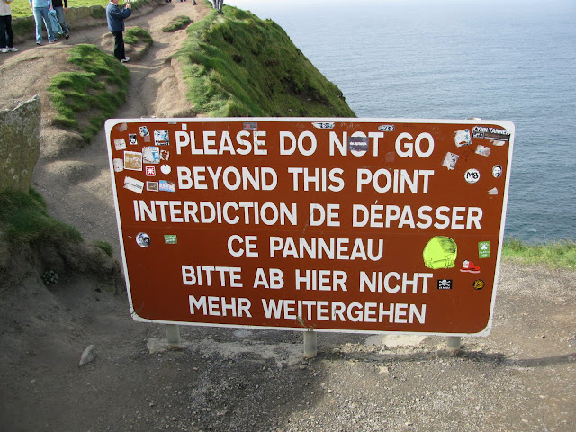 The sign we blatently ingnored