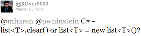 C# - list<T>.clear() or list<T> = new list<T>()?