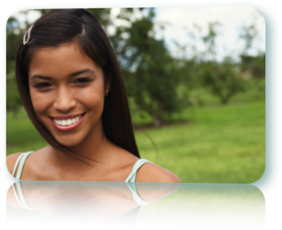 Woman smiling