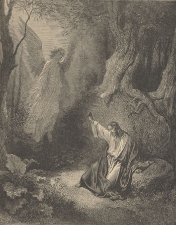 Jesús en el Huerto de los Olivos