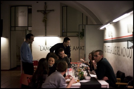 Bar en cripta de iglesia en Roma