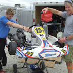 Conner Wagner and dad top off fuel for race.