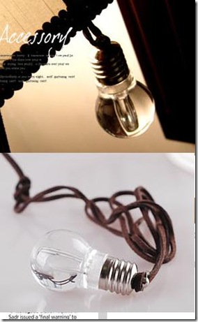 lightbulb necklace