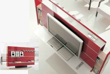 pacini-cappellini-tv-stand-red-open pacini-cappellini-tv-stand-red-open