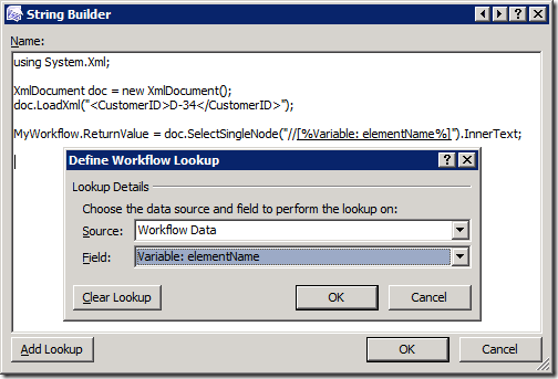 LookupVariables