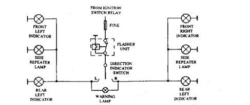 Directional indicator circuit. Directional indicator circuit.
