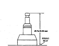 Valve spring seat to valve tip measurement. 