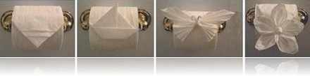 Toilet paper origami Toilet paper origami