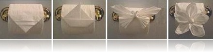 Toilet paper origami