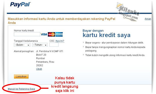 Cara mendaftar di PayPal