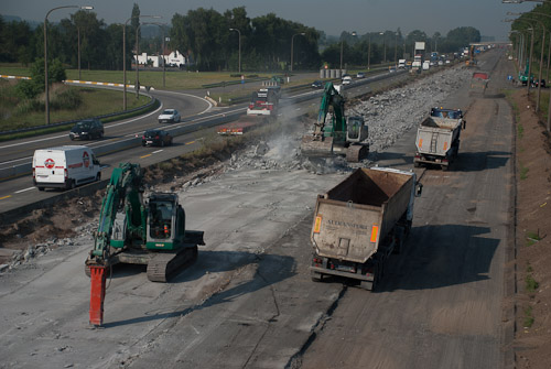 Werken E17 Deinze