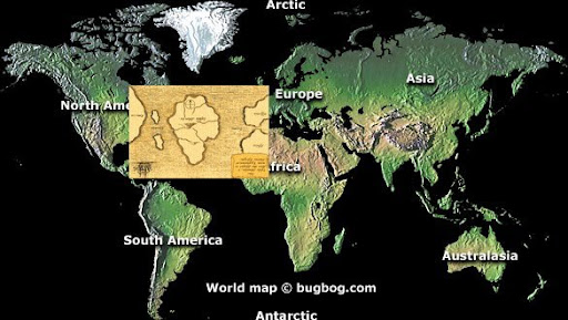 World Map Greenland