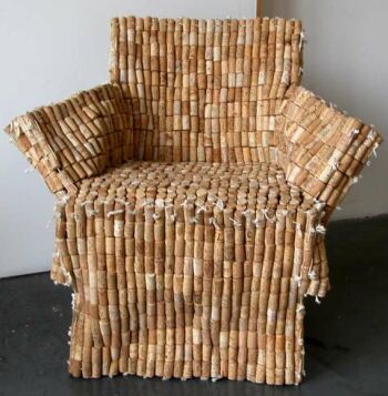 Un corcho, dos corchos... mil corchos chair from recycled wine corks Un corcho, dos corchos... mil corchos