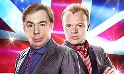 Lloyd Webber and Norton looking intense